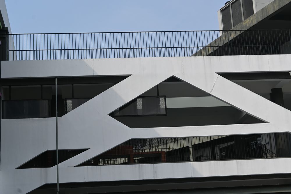 Modern institutional campus building